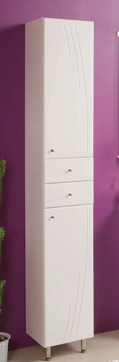 Изображение товара Шкаф-колонна МИНИМА Акватон белый в ванной комнате 32.3x32.3x192 см