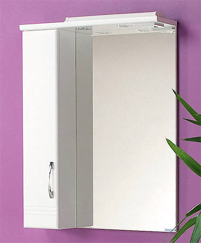 Изображение товара Зеркало-шкаф Акватон ОНДА с подсветкой, белый, подвесной для ванной