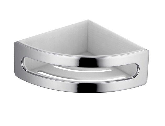 Изображение товара Корзинка для губки Keuco Elegance New 11657 010000 хром/белый настенная угловая