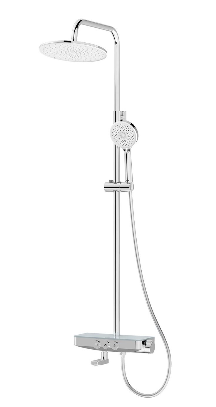 Изображение товара Душевая система Iddis Shelfy SHESBBTi06 с Push Control и хромированным верхним душем
