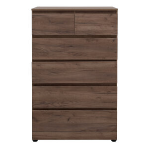 Изображение товара Комод Aquanet Сканди, 80x48,3x124,7 см, 6 ящиков, дуб крафт