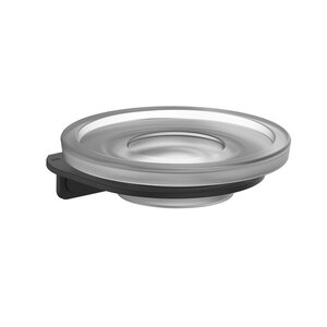 Изображение товара Мыльница Iddis Noa черный матовый настенная из стекла и нержавеющей стали