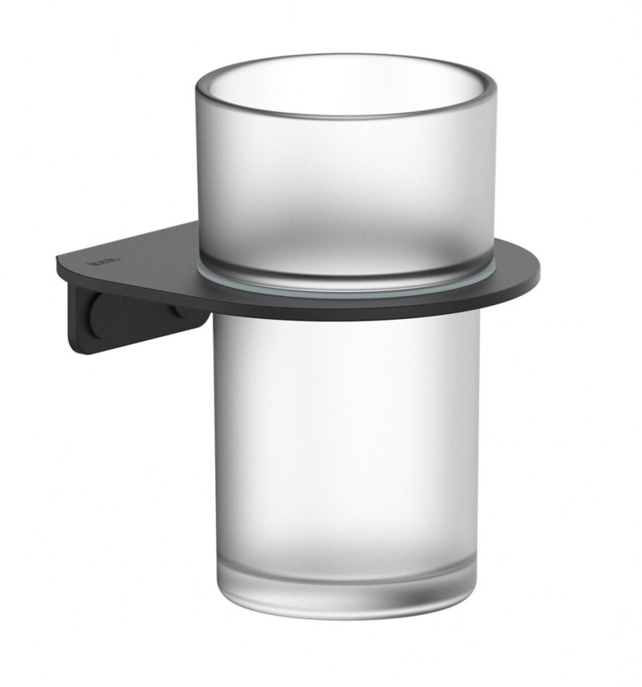 Изображение товара Стакан для зубных щеток Iddis Noa черный матовый настенный