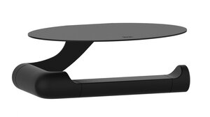 Изображение товара Держатель туалетной бумаги Iddis Noa, без крышки, с полкой, черный матовый, NOABL00i43