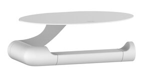 Изображение товара Держатель туалетной бумаги Iddis Noa, без крышки, с полкой, белый матовый, NOAWT00i43