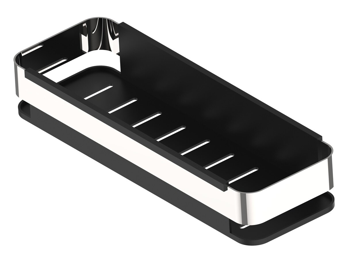 Изображение товара Полка Iddis Optima Home SHE13SBi44 черная настенная из нержавеющей стали и пластика