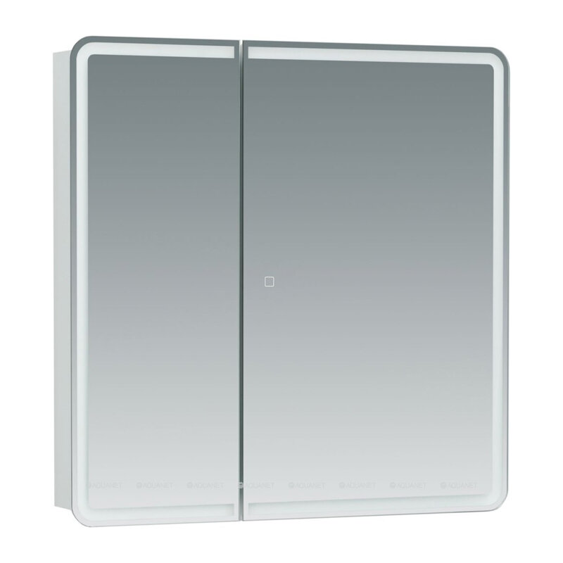 Изображение товара Зеркальный шкаф Aquanet Оптима 80x80 см с LED подсветкой и сенсорным управлением