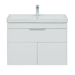 Изображение товара Тумба под раковину Aquanet Ирис new 70 белый глянец подвесная 1 ящик 2 фасада