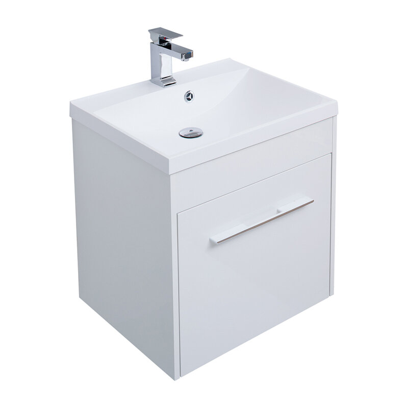 Изображение товара Тумба под раковину Aquanet Августа 58 подвесная белый глянец