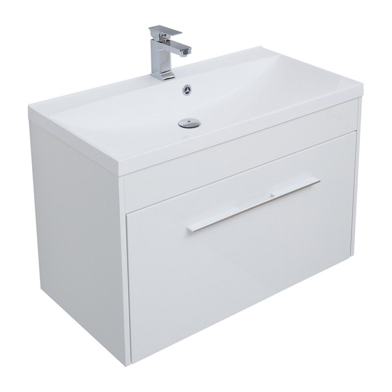 Изображение товара Подвесная тумба под раковину Aquanet Августа 90 белый глянец