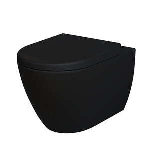 Изображение товара Подвесной унитаз Ambassador Queen безободковый черный матовый