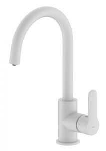 Изображение товара Смеситель Iddis Cuba CUBWTFJi05 для кухонной мойки, с подключением к фильтру, белый матовый