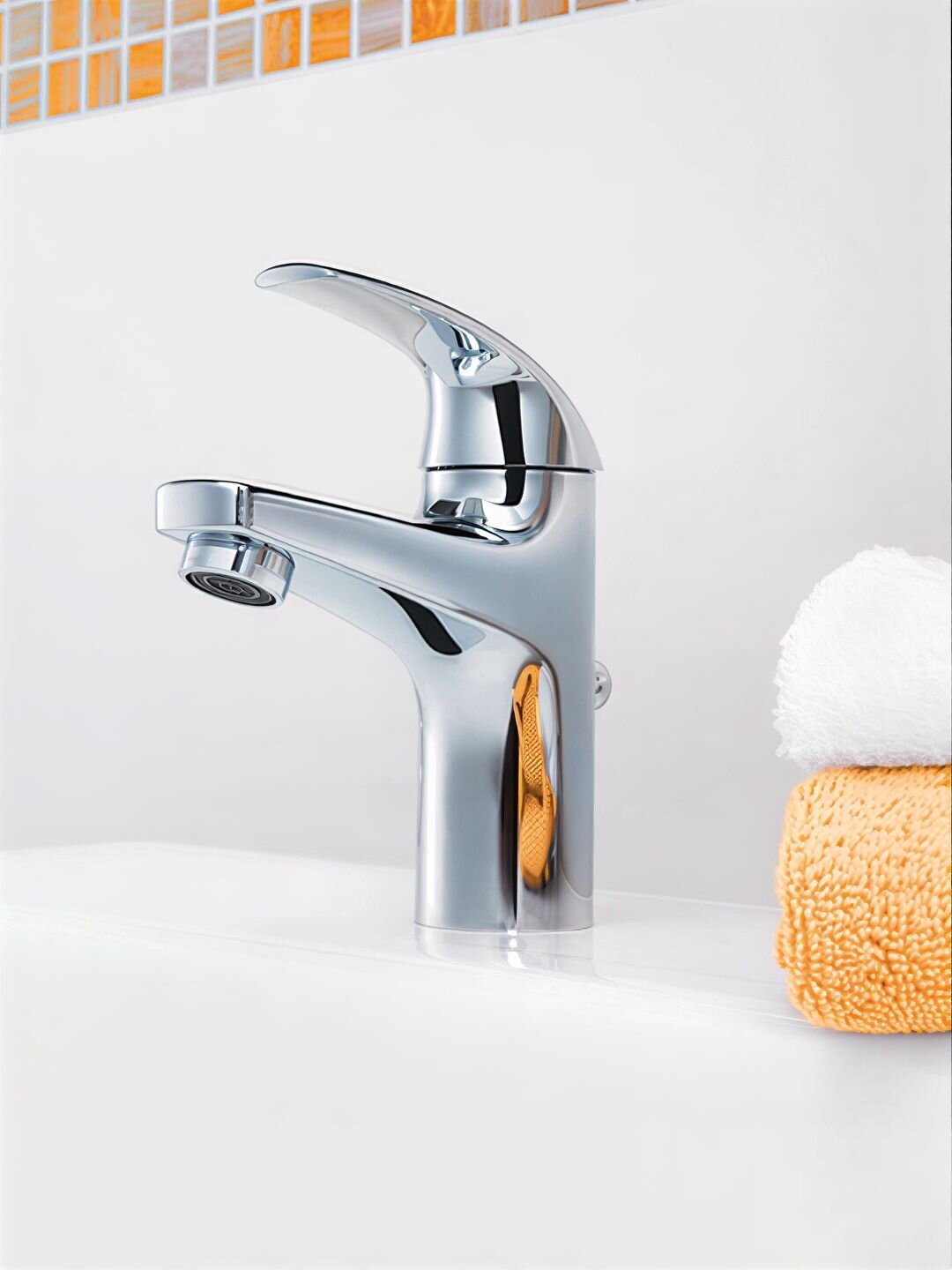 Смеситель для раковины Grohe BauCurve, 32805000, с донным клапаном ...