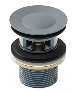 Изображение товара Донный клапан для раковины Iddis Slide SLIGM00i88, с переливом, графит