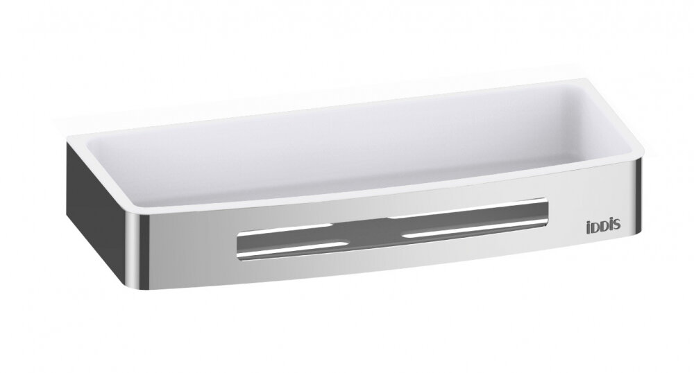 Изображение товара Полка Iddis Optima Home SHE10SPi44, хром, настенная полка из нержавеющей стали