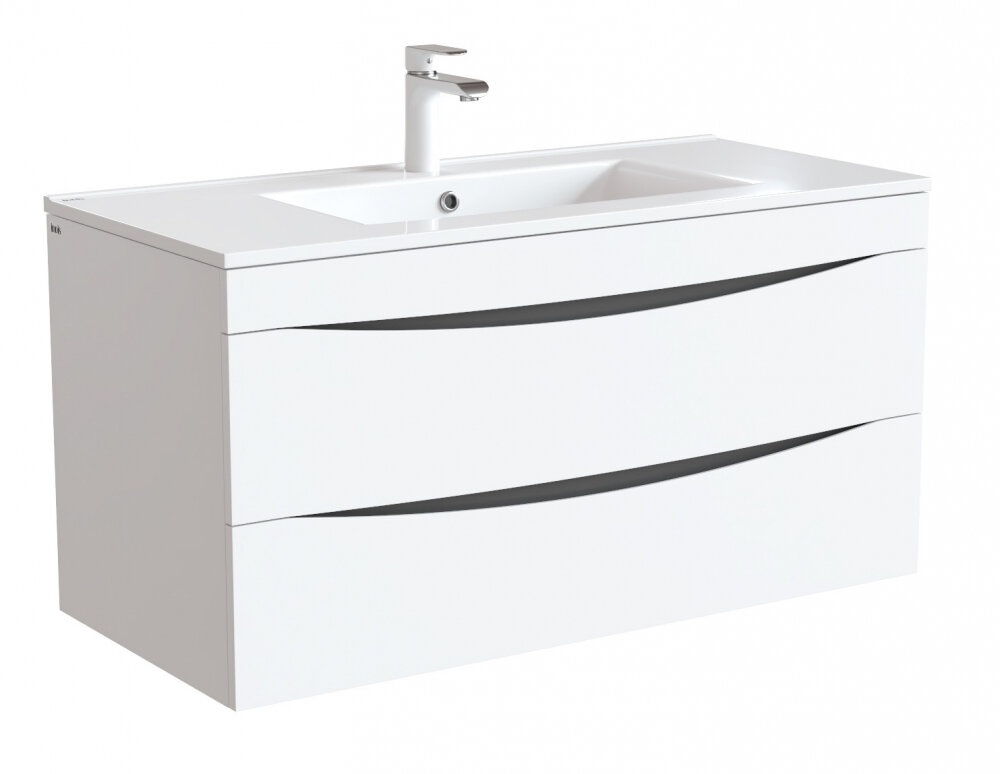 Изображение товара Тумба под раковину Iddis Cloud 100 см белая подвесная