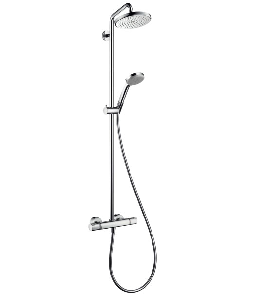 Изображение товара Душевая система Hansgrohe Croma 220 Showerpipe, 27185000, термостатическая, хром Изображение товара Душевая система Hansgrohe Croma 220 Showerpipe, 27185000, термостатическая, хром