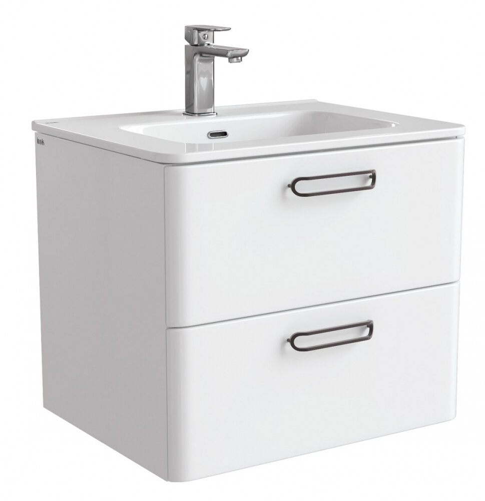 Изображение товара Подвесная тумба под раковину Iddis Brick 60 см белая МДФ и ЛДСП