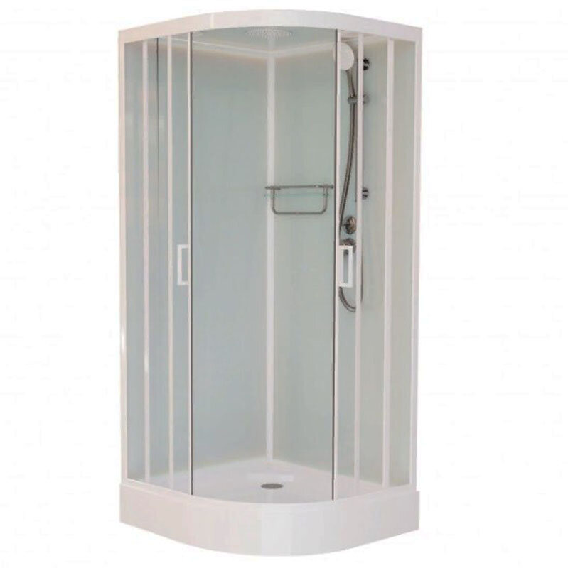 Изображение товара Душевая кабина Frank F408 М White 80x80 см низкий поддон стекла матовые