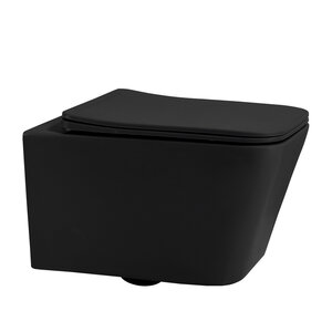 Изображение товара Подвесной унитаз Abber Rechteck AC1201MB безободковый с микролифтом и EasyClean