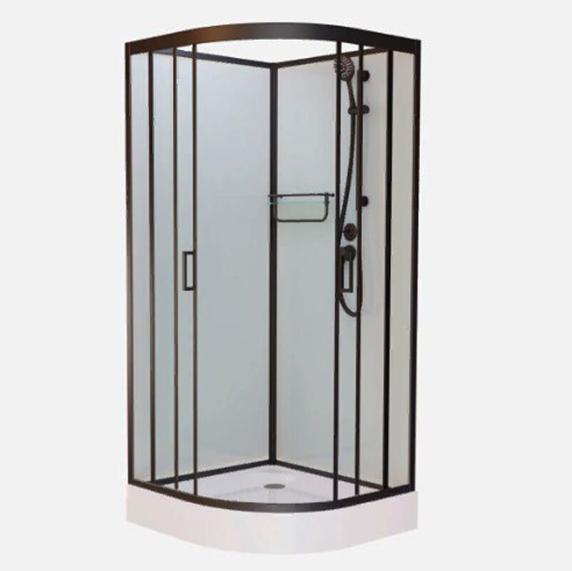 Изображение товара Душевая кабина Frank F410 М Black 110x110 см без крыши