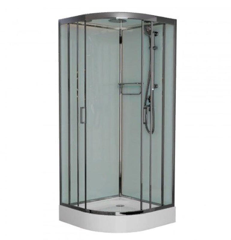 Изображение товара Душевая кабина Frank F420 М Brilliant, 120 х 120 см, низкий поддон, стекла матовые, профиль хром, 20084