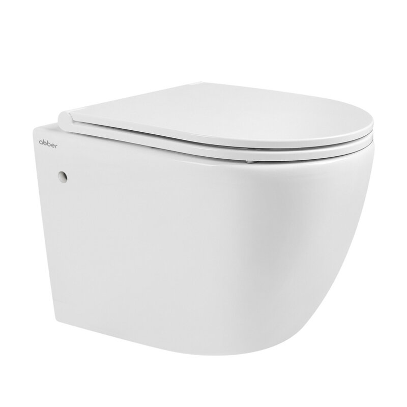Изображение товара Подвесной унитаз Abber Bequem AC1103 безободковый с микролифтом белый