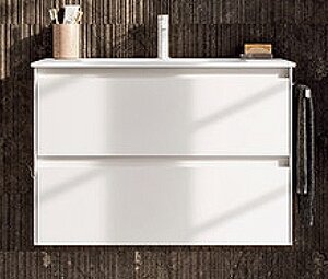 Изображение товара Тумба под раковину Berloni Bagno Way Block 80 см подвесная, ceramica lucido, WAKBS2CHDIC 101