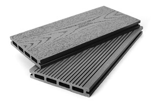 Изображение товара Террасная доска MasterDeck Grand Line 140 мм вельвет тиснение графит 3м