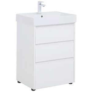 Изображение товара Тумба под раковину Aquanet Nova Lite 302469, 60 см, напольная, цвет белый глянец