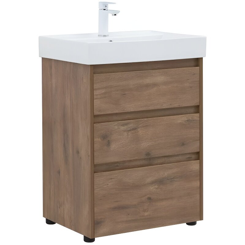 Изображение товара Тумба под раковину Aquanet Nova Lite 302471 60 см дуб рустикальный напольная