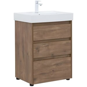Изображение товара Тумба под раковину Aquanet Nova Lite 302471, 60 см, напольная, цвет дуб рустикальный
