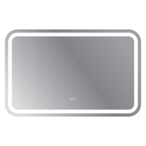 Изображение товара Зеркало Cezares Stylus 110 x 70 см, со встроенной подсветкой, сенсорным выключателем и подогревом, белое, CZR-SPC-STYLUS-1100-700-TCH-WARM