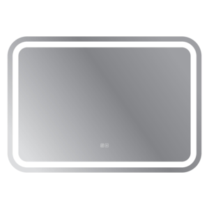 Изображение товара Зеркало Cezares Stylus 100 x 70 см, со встроенной подсветкой, сенсорным выключателем и подогревом, белое, CZR-SPC-STYLUS-1000-700-TCH-WARM