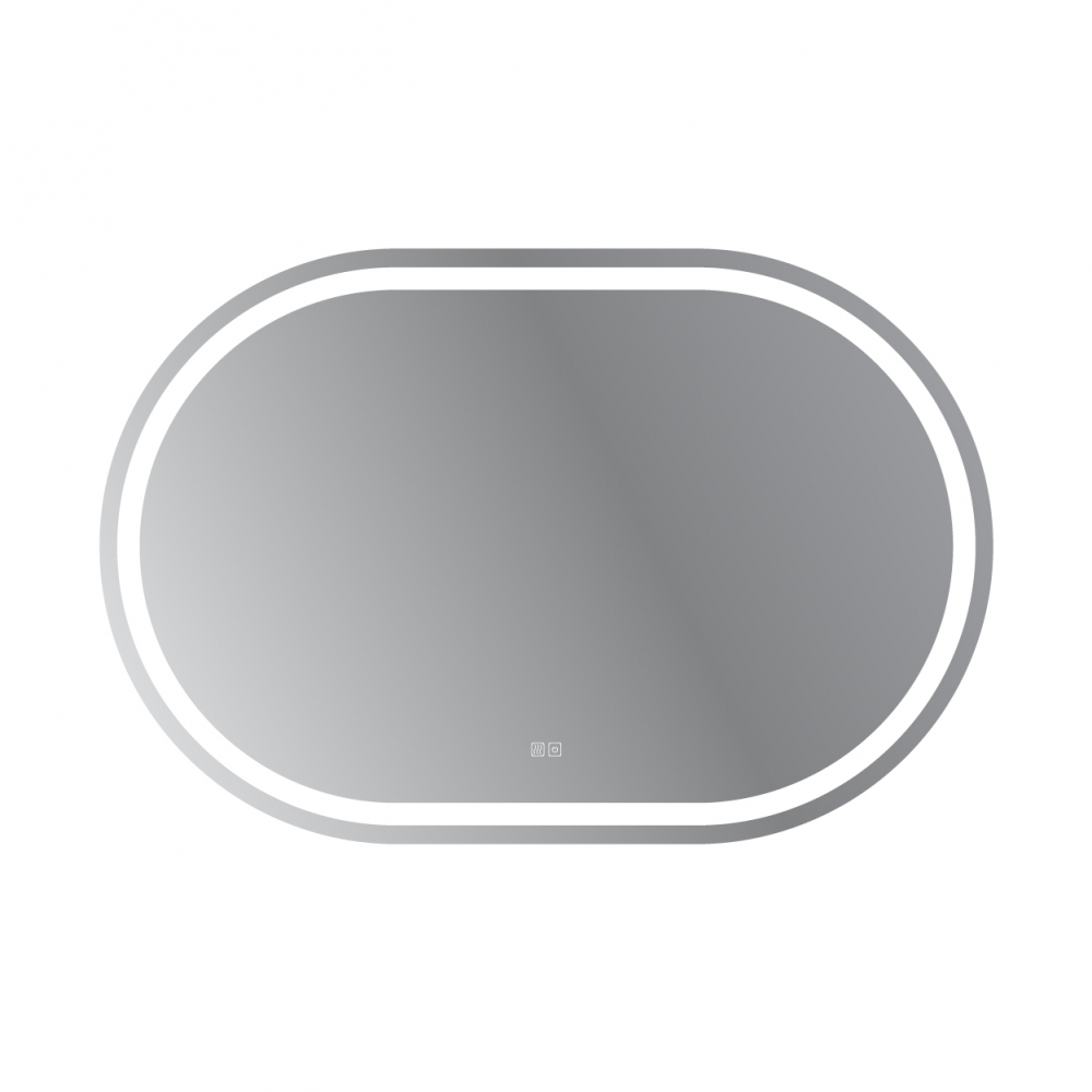 Изображение товара Зеркало Cezares Glubileo 120 x 80 см, со встроенной подсветкой, сенсорным выключателем и подогревом, белое, CZR-SPC-GIUBILEO-1200-800-TCH-WARM