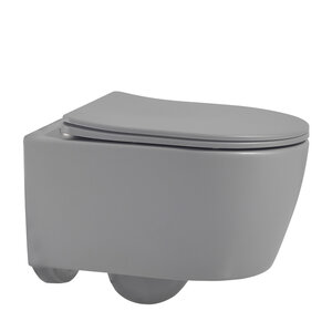 Изображение товара Подвесной унитаз Abber Bequem AC1104MG серый матовый с сиденьем микролифт