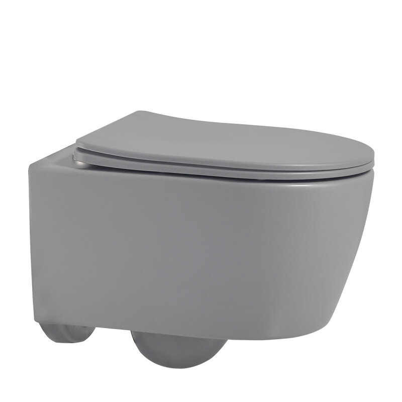 Изображение товара Подвесной унитаз Abber Bequem AC1104MG серый матовый с сиденьем микролифт