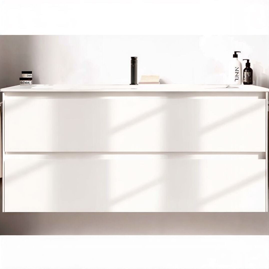 Изображение товара Тумба под раковину Berloni Bagno Way Block 100 см подвесная, ceramica lucido, WAKBS2CKDIC 101