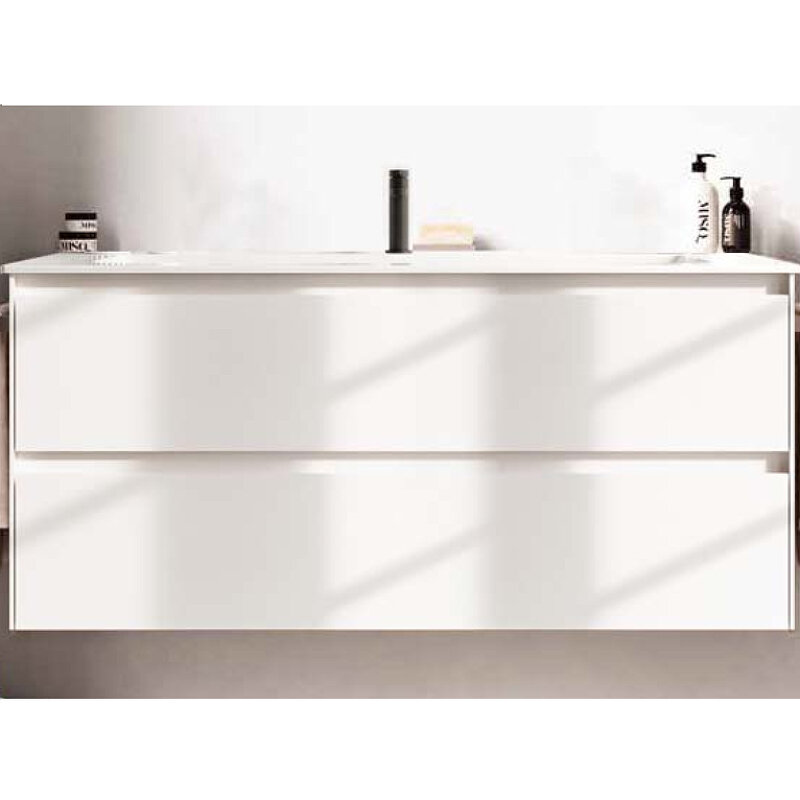 Изображение товара Тумба под раковину Berloni Bagno Way Block 120 см подвесная белая глянцевая