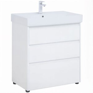 Изображение товара Тумба под раковину Aquanet Nova Lite 302472, 75 см, напольная, цвет белый глянец