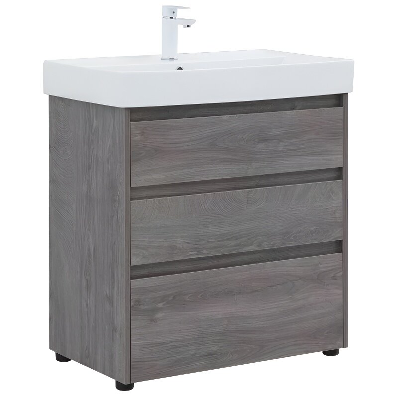 Изображение товара Тумба под раковину Aquanet Nova Lite 75 см, влагостойкая, напольная, дуб рошелье