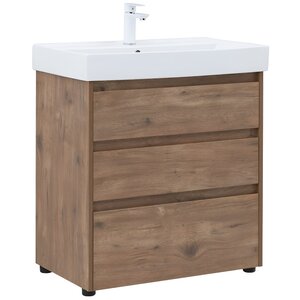 Изображение товара Тумба под раковину Aquanet Nova Lite 302474, 75 см, напольная, цвет дуб рустикальный