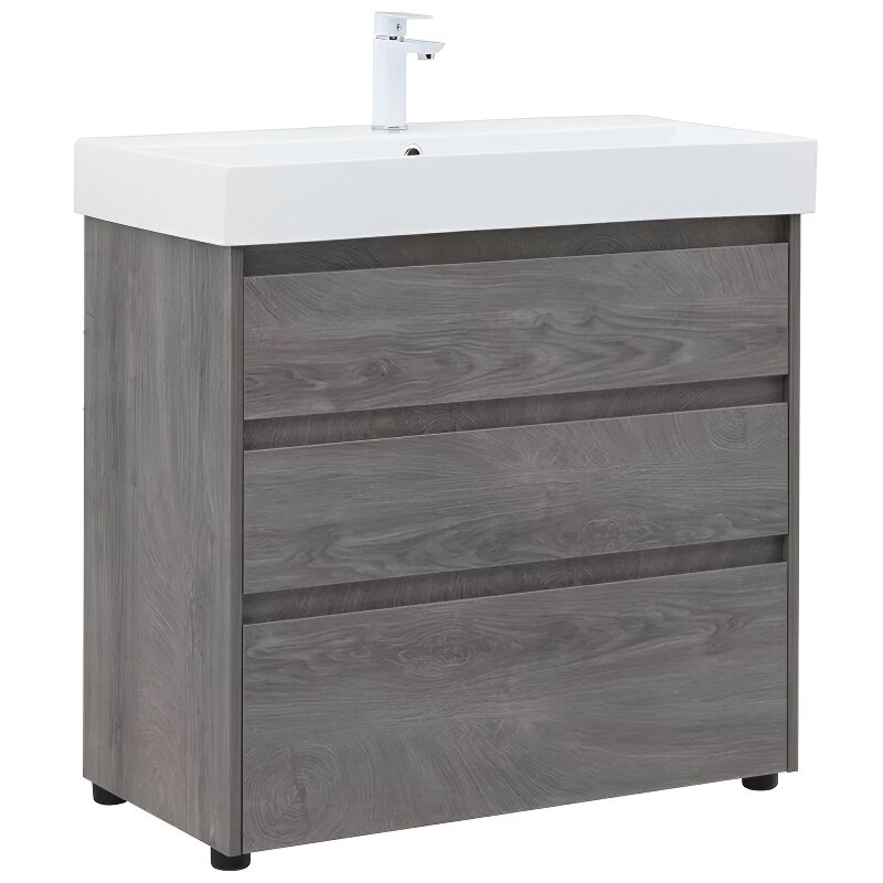 Изображение товара Тумба под раковину Aquanet Nova Lite 302476, 85 см, напольная, цвет дуб рошелье