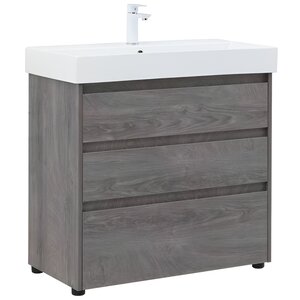 Изображение товара Тумба под раковину Aquanet Nova Lite 302476, 85 см, напольная, цвет дуб рошелье