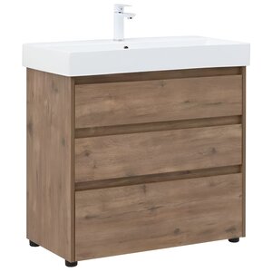 Изображение товара Тумба под раковину Aquanet Nova Lite 302477, 85 см, напольная, цвет дуб рустикальный