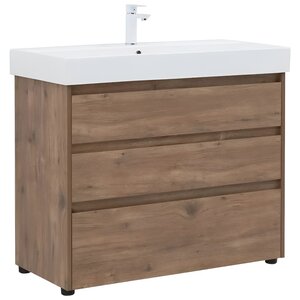 Изображение товара Тумба под раковину Aquanet Nova Lite 302480, 100 см, напольная, цвет дуб рустикальный