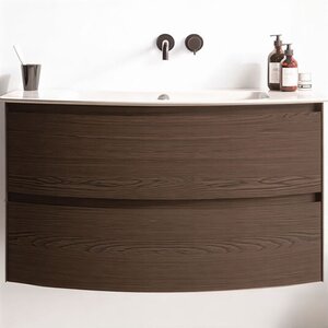 Изображение товара Тумба под раковину Berloni Bagno Way Round 80 см подвесная, rovere cotto, WARBS2CHD4C 1430