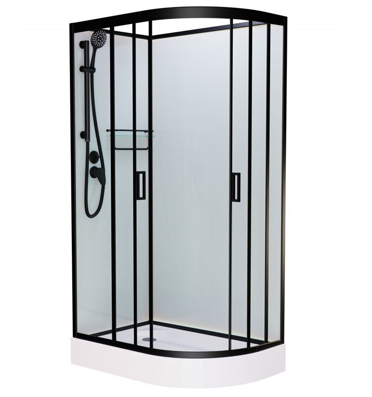 Изображение товара Душевая кабина Frank F412L/R М Black 120x80 см без крыши низкий поддон