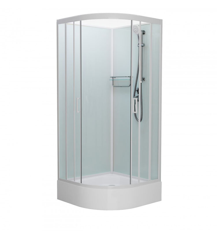 Изображение товара Душевая кабина Frank F400/1 М White без крыши 100х100 см с матовыми стеклами