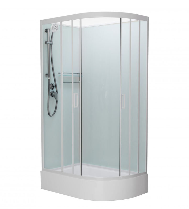 Изображение товара Душевая кабина Frank F412/1L/R М White 120х80 см без крыши глянцевое стекло